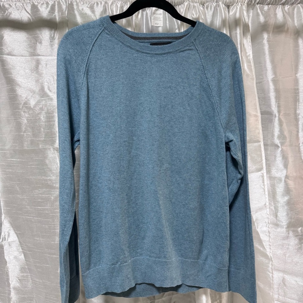 Banana Republic Men's Blue Crewneck Sweater Premium Luxe Yarn